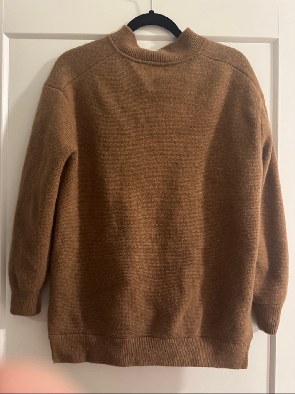 J.crew Sz XXS Full-zip flight sweater-jacket Lambswool CM693 Heather Rich Camel - Picture 5 of 5
